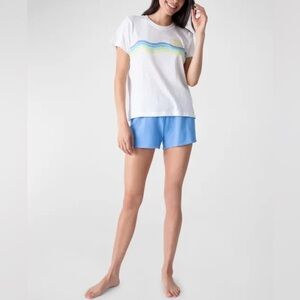 P.J. Salvage White and Blue Sleep Set